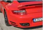 Oklejanie samochodw Porsche Turbo - czerwony poysk