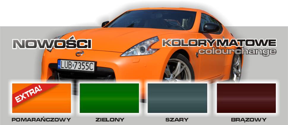 Zmiana koloru foli� - kolory matowe