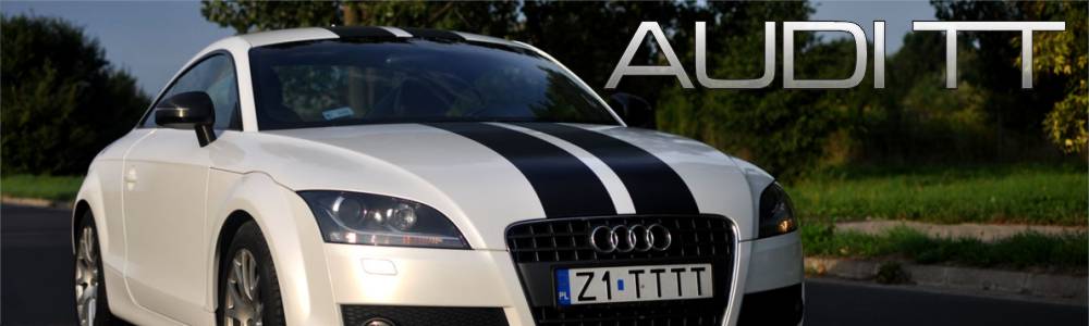 oklejanie auta Audi TT oklejone foli biaa pera oraz dodatki w czarnym szczotkowanym aluminium oklejenie z wnkami
