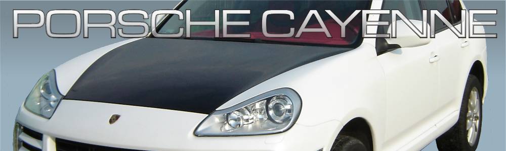 oklejanie auta Porsche Cayenne biay carbon perowy + carbon czarny