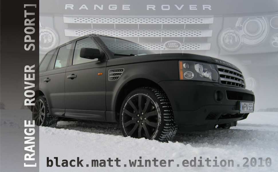 Zmiana koloru samochodu Range Rover Sport na kolor czarny mat
