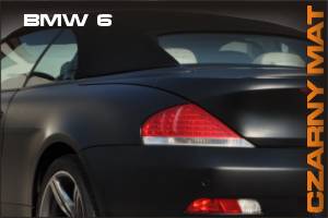 zmiana koloru samochodu bmw 6 czarny mat
