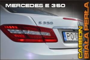 zmiana koloru samochodu mercedes e bia�y carbon per�owy