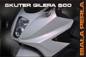 zmiana koloru skutera gilera 800 bia�a per�a + carbon