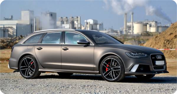 Zmiana koloru samochodu Audi RS6 w kolorze Charcoal Matte Metallic 1080-M211 z palety 3M