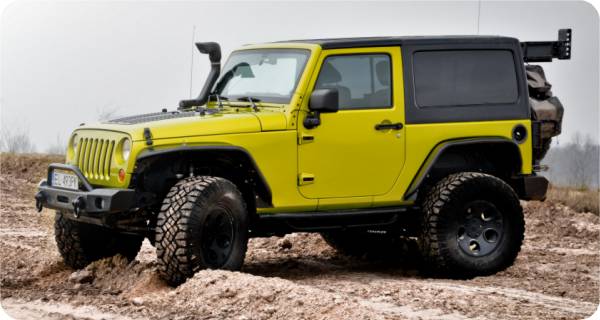 Zmiana koloru samochodu Jeep Wrangler w kolorze Electric Lime CWC-855 z palety ARLON