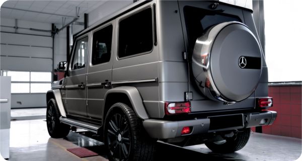 Zmiana koloru samochodu Mercedes G63 AMG w kolorze Gunmetal Matte Metallic z palety Avery