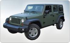 oklejanie samochodw Jeep Wrangler zielony mat militaty green