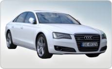 oklejanie samochodów, Audi A8, biały polysk