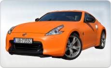 oklejanie auta foli Wrocaw, Nissan 370Z, pomaraczowy mat