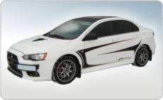 oklejanie samochodw Mitsubishi Lancer Evolution X biay mat 