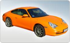oklejanie samochodów Porsche Carrara pomarańczowy mat