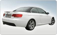 BMW 3 CABRIO oklejone zostało folią w kolorze biały połysk + dach oklejony folią carbonową 3M