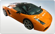Lamborghini Gallardo oklejone folią samochodową w kolorze pomarańczowy połysk i czarny dach