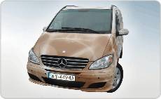 Mercedes Viano oklejony grafik penokolorow, reklama na samochodach
