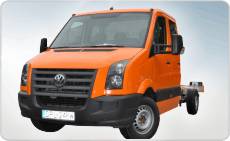 Oklejanie pojazdu dostawczego w kolorze pomarańczowy połysk - VW Crafter