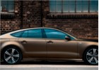 Oklejanie samochodów Audi A7 oklejone folią z limitowanej palety PWF Matt Bond Gold by Bruxsafol 