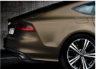 Oklejanie samochodów Audi A7 oklejone folią z limitowanej palety PWF Matt Bond Gold by Bruxsafol 