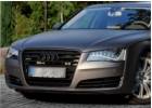 Oklejanie samochodw Audi A8 oklejony foli w kolorze Dark Grey Matte Metallic z palety firmy 3M