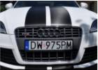 Oklejanie samochodw Audi TTS biay carbon + czarne carbonowe pasy