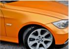 Oklejanie samochod�w BMW 330 oklejony foli� PWF Platinum Wrapping Film by Bruxsafol w kolorze Matt Sunrise Metallic PWF
