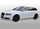 Oklejanie samochodw Audi S6 biay mat + dach i dyfuzor carbon 3M