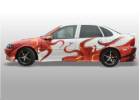 Oklejanie samochodów Opel Vectra - grafika całopowierzchniowa - visual tunning