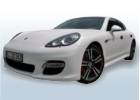 Oklejanie samochodw Porsche Panamera - biay carbon perowy + spoiler czarny carbon poysk