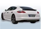 Oklejanie samochodw Porsche Panamera - biay carbon perowy + spoiler czarny carbon poysk