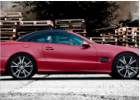 Oklejanie samochodw Mercedes SL oklejony foli czerwony mat + dach folia carbonowa 3M