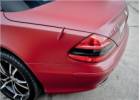 Oklejanie samochodw Mercedes SL oklejony foli czerwony mat + dach folia carbonowa 3M