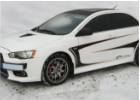 Oklejanie samochodw Mitsubishi Lancer Evolution X biay mat + elementy carbon 3M