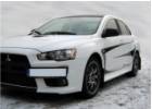 Oklejanie samochodw Mitsubishi Lancer Evolution X biay mat + elementy carbon 3M