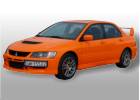 Oklejanie samochod�w Mitsubishi Lancer Evolution IX pomara�czowy po�ysk