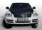 Oklejanie samochodw VW Touareg - biaa pera variochrome + carbon 3M