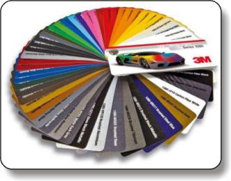 palety kolorów folii do oklejania samochodów 3M Avery PWF Hexis Oracal KPMF Bruxsafol