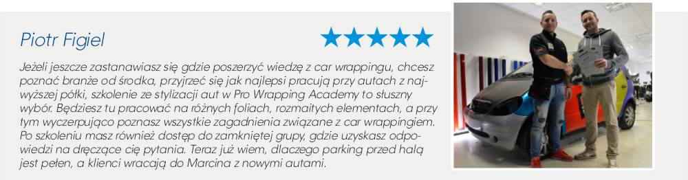 Opinie o szkoleniach Pro Wrapping Academy