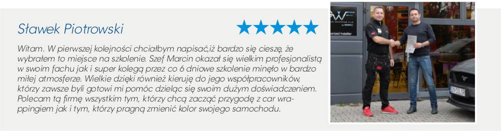 Opinie o szkoleniach Pro Wrapping Academy