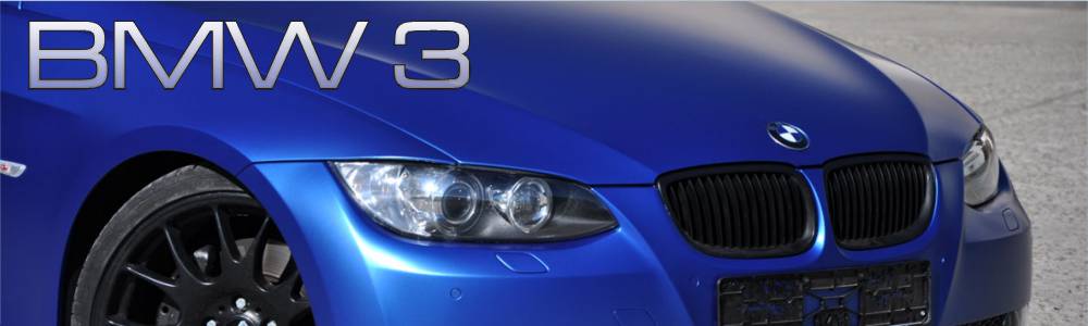oklejanie samochodów BMW 3 oklejone folią niebieski mat