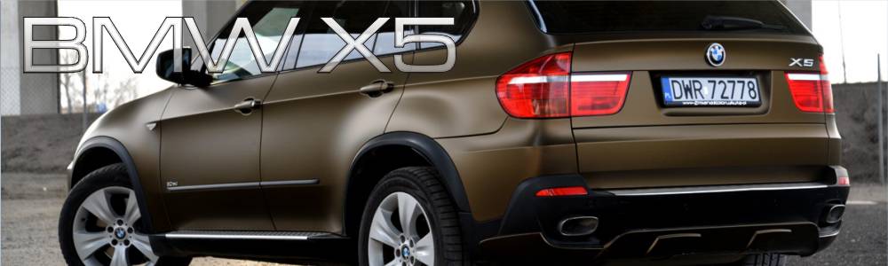 oklejanie auta Zmiana koloru auta BMW X5 w kolorze Matt Bond Gold PWF