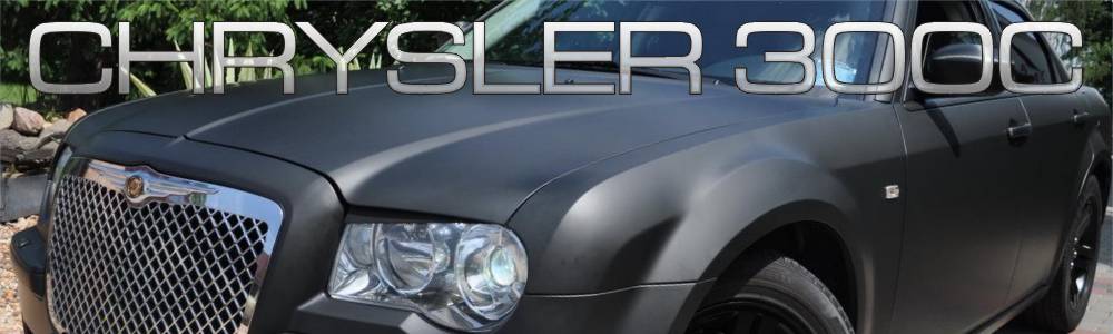oklejanie samochodw Chrysler 300c czarny mat - oklejanie foli czarn matow