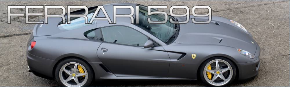 oklejanie auta Ferrari 599 w kolorze Dark Grey Matte Metallic z palety firmy 3M seria 1080