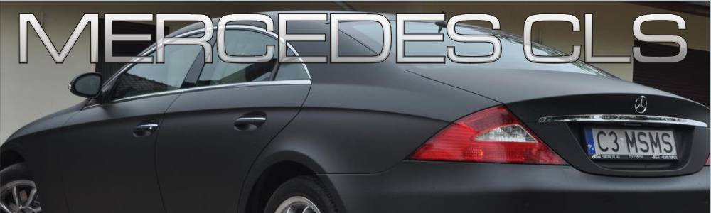 oklejanie samochodw Mercedes CLS czarny mat - folia na lakier