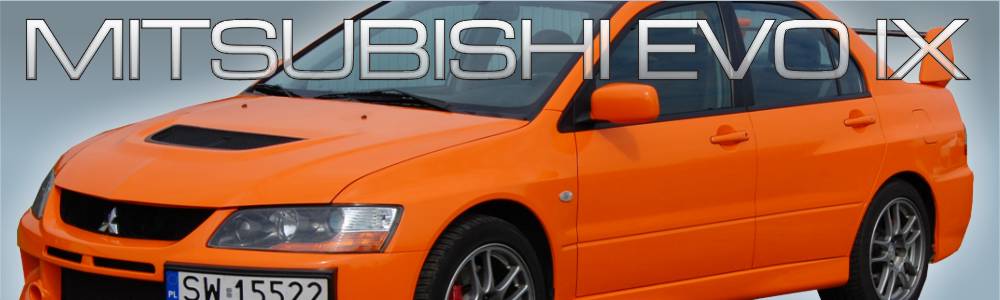 oklejanie auta Mitsubishi Lancer Evolution IX pomara�czowy po�ysk