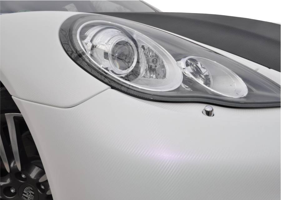 oklejanie samochodów Porsche panamera biały carbon perłowy