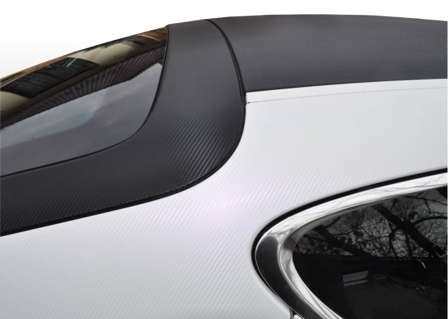 oklejanie samochodów Porsche panamera biały carbon perłowy